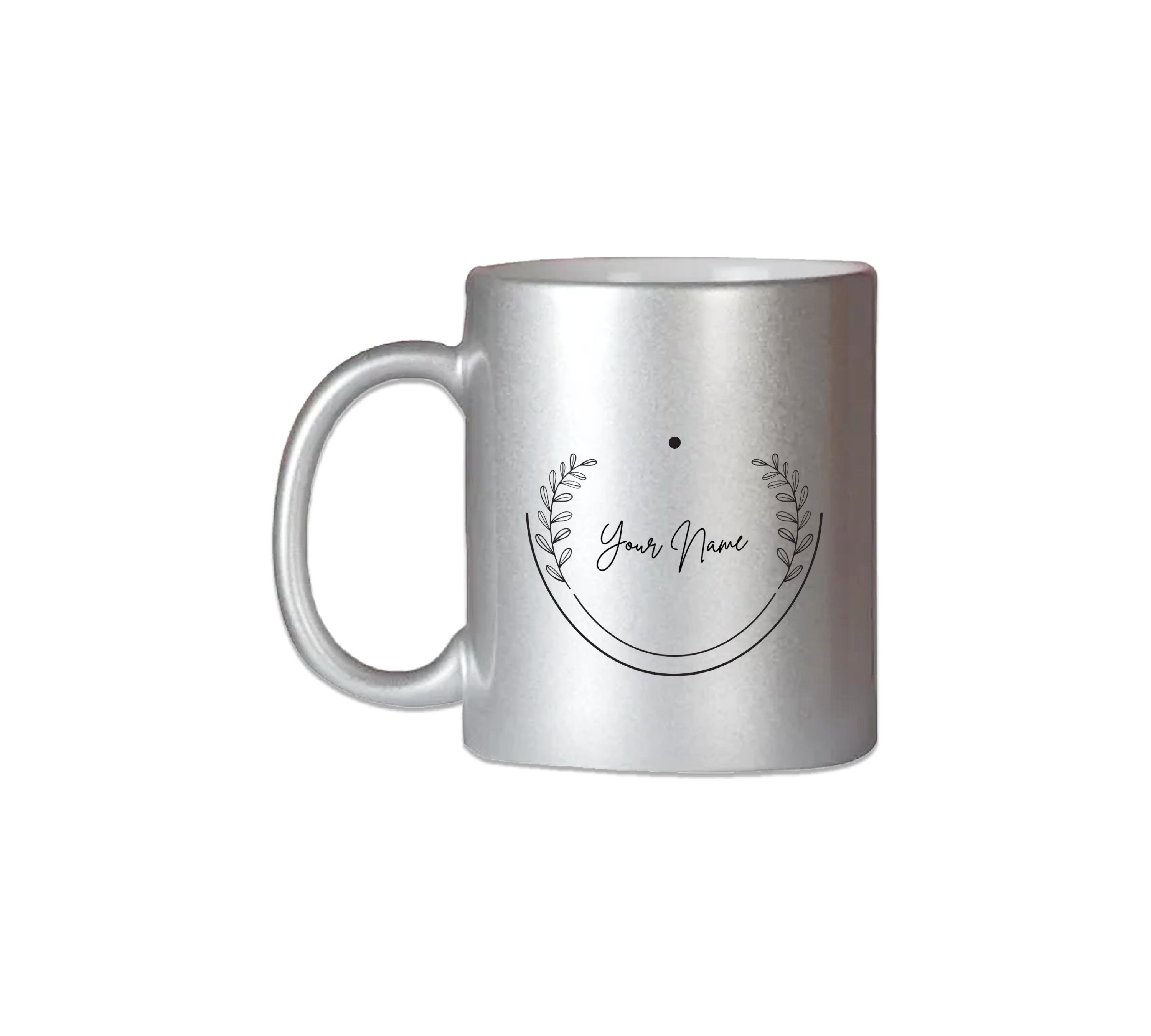 Petals Name Silver Mug