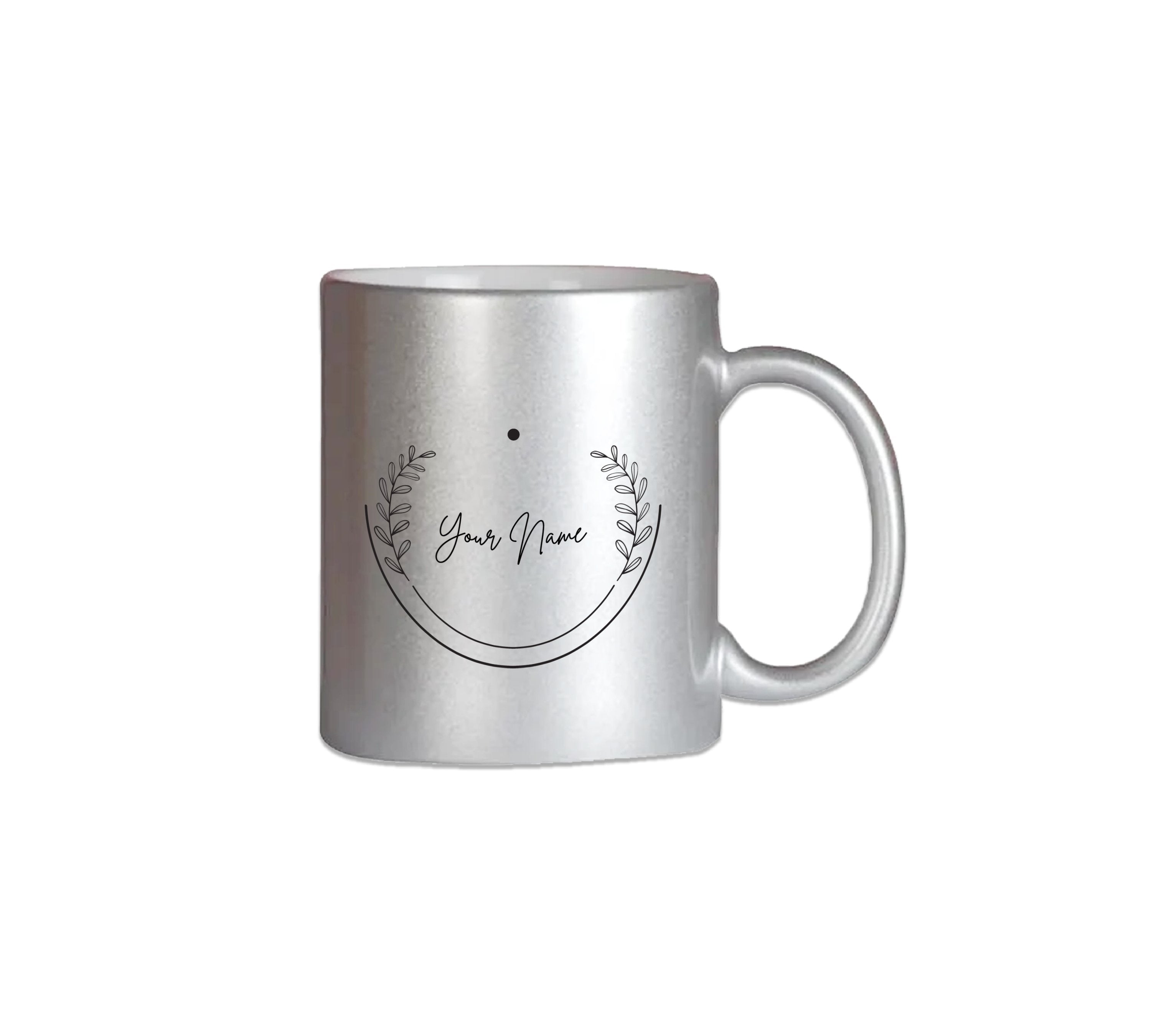 Petals Name Silver Mug