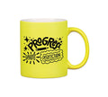Progress, Not Perfection Neon Yellow Mug 
