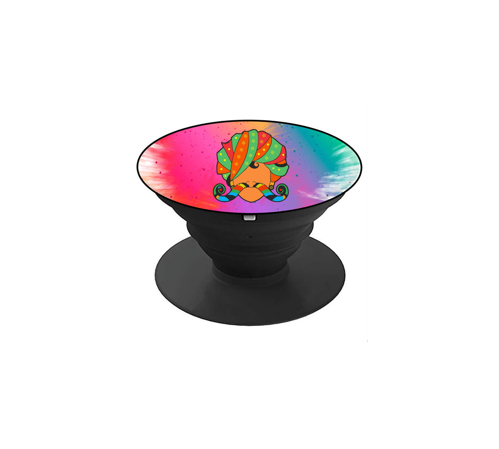 Rajasthani Pagdi With Color Splash Holi Pop Socket