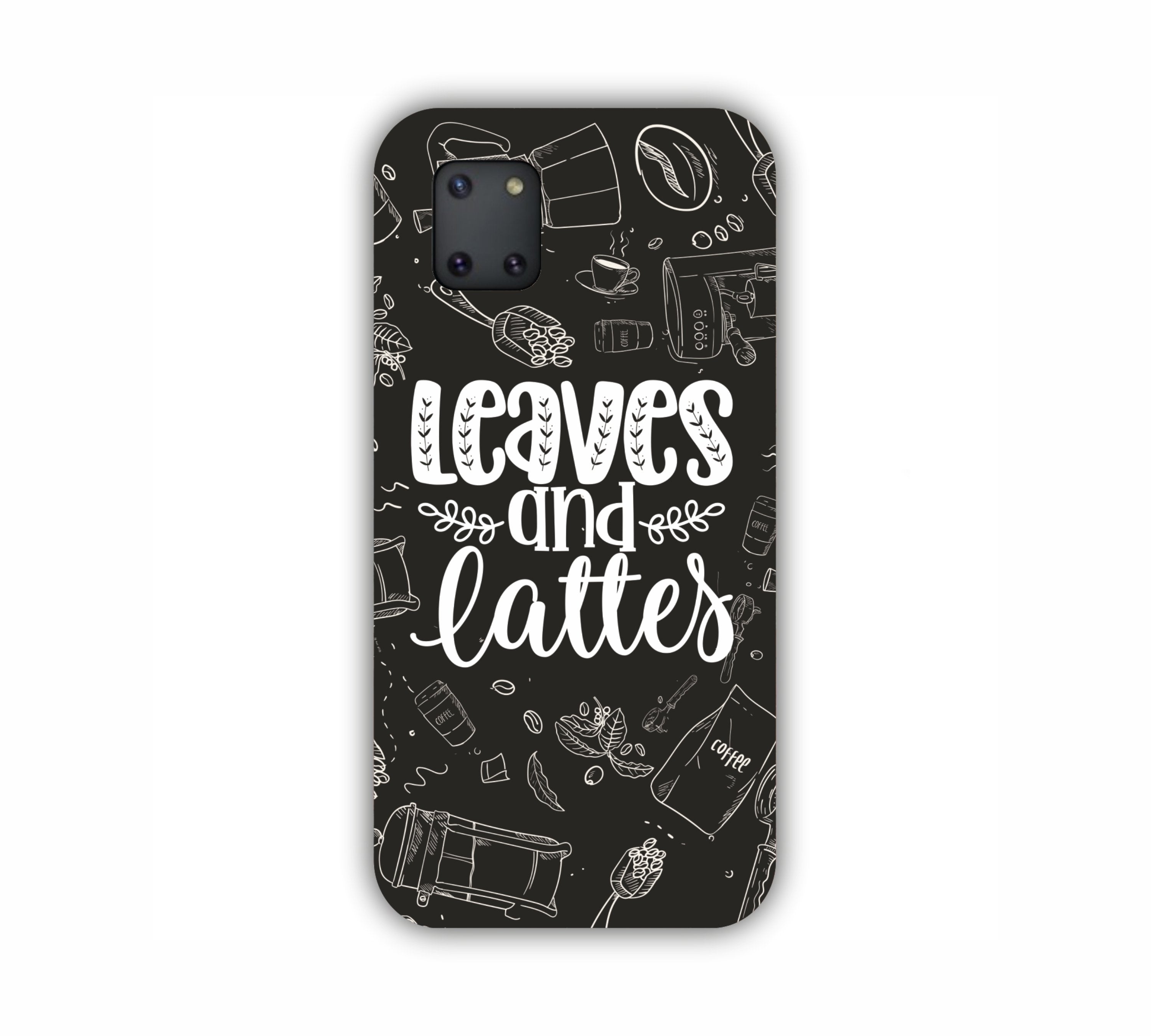 Leaves And Lattes Black Texture Samsung Note 10 Lite Mobile Case