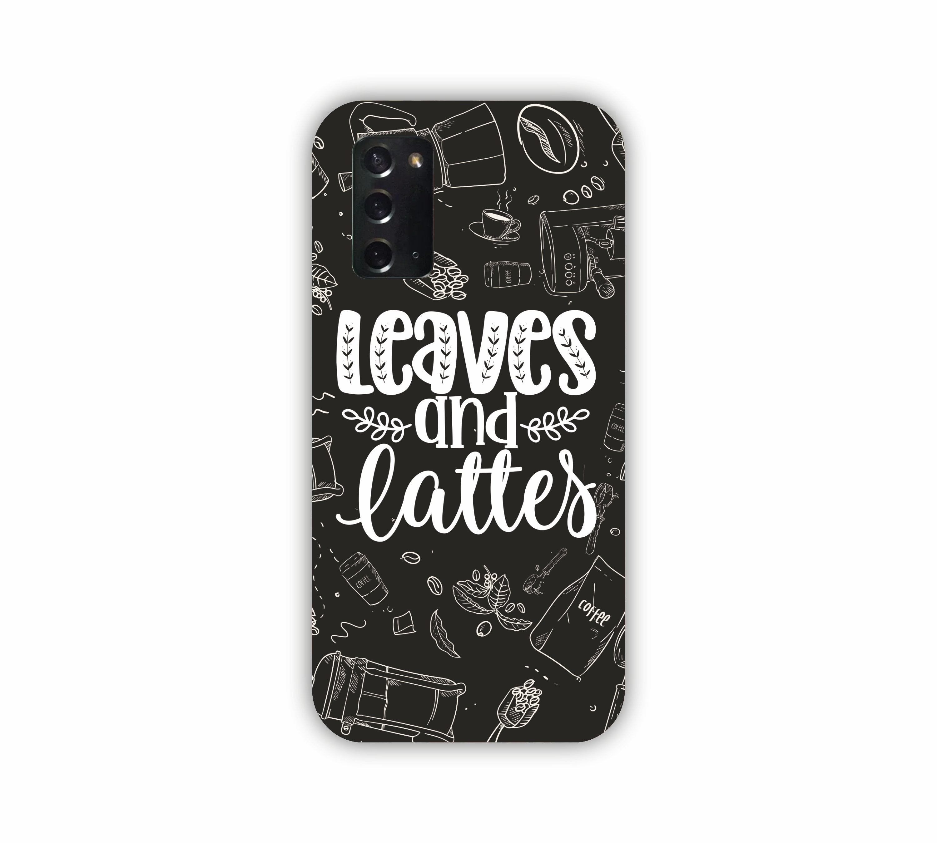Leaves And Lattes Black Texture Samsung Note 20 Mobile Case 