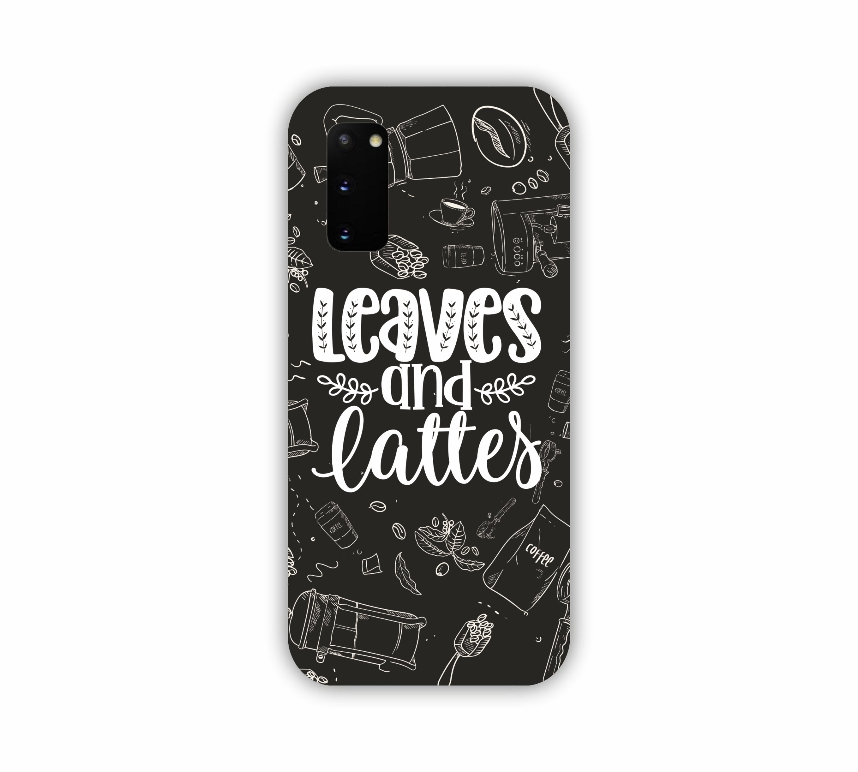Leaves And Lattes Black Texture Samsung S20 Mobile Case