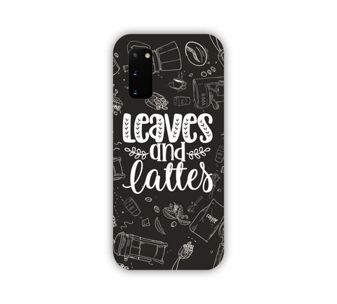 Leaves And Lattes Black Texture Samsung S20 Mobile Case