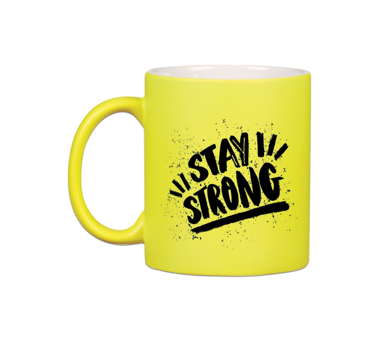 Stay Strong Neon Yellow Mug 