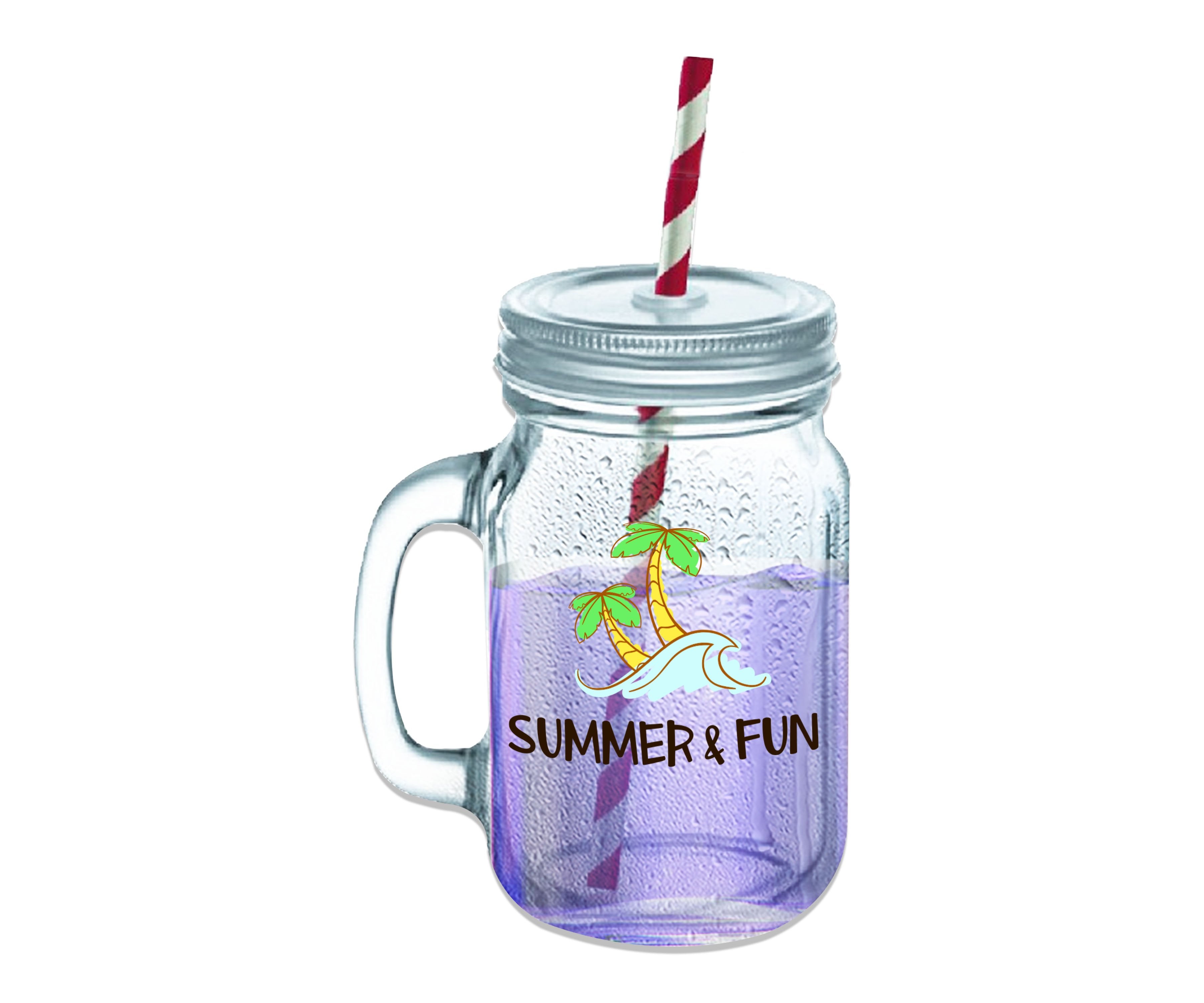 Summer & Fun Clear Glass Mason Jar 