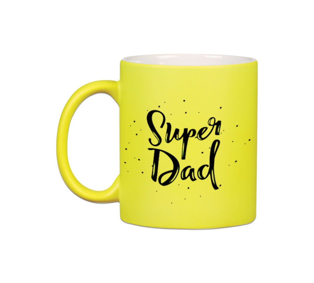 Super Dad Neon Yellow Mug
