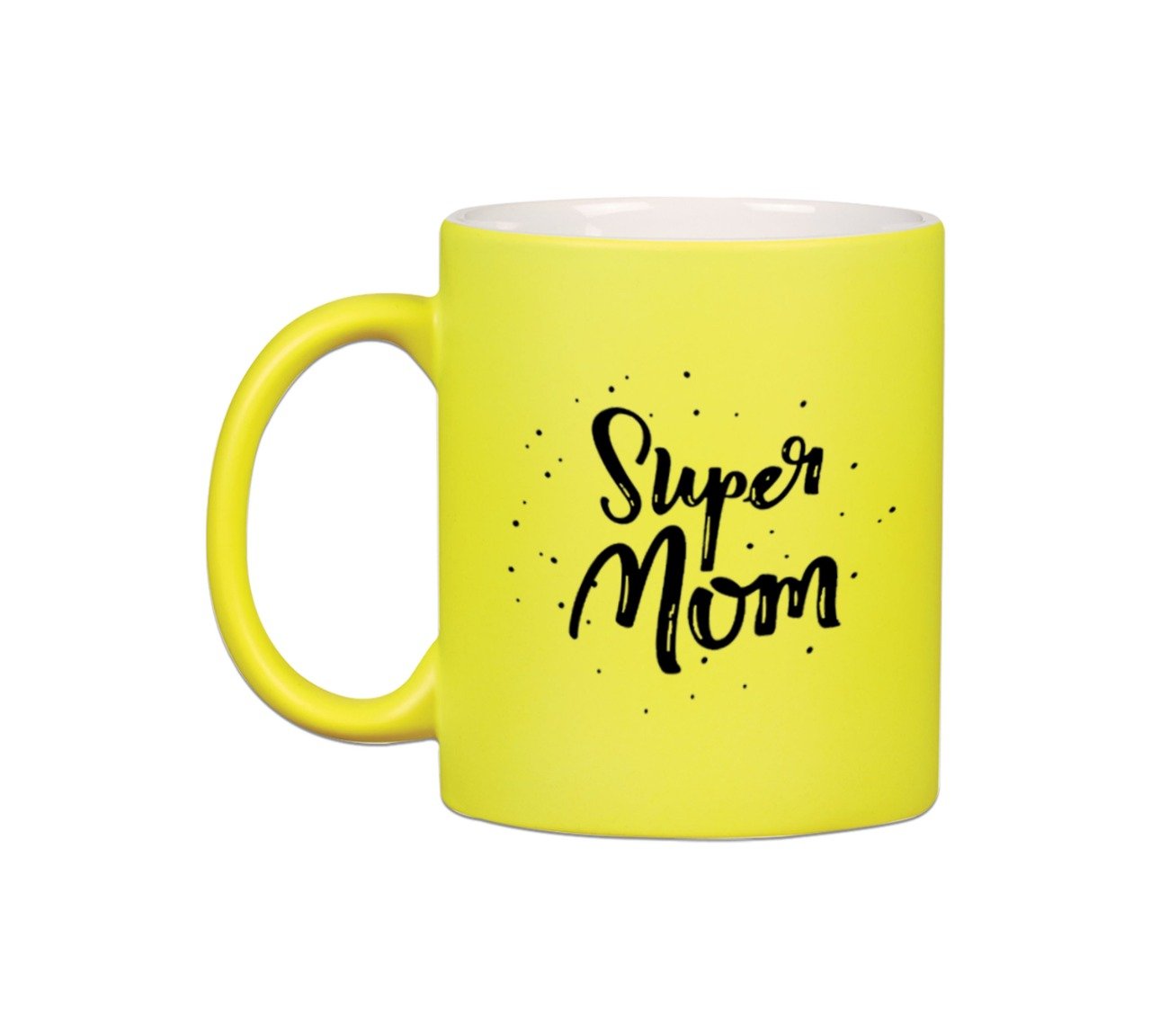 Super Mom Neon Yellow Mug