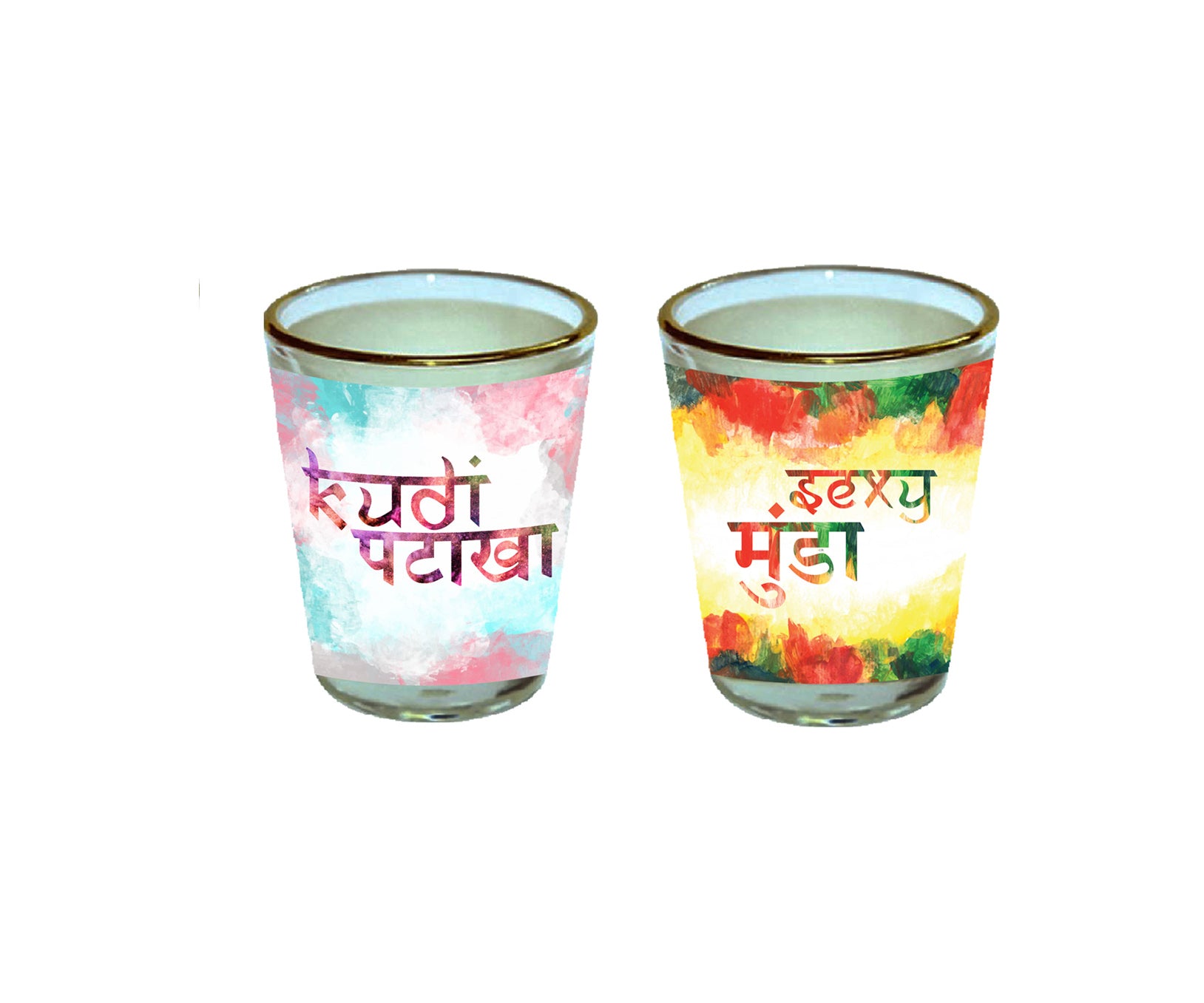 Combo Of Kudi Patakha & Sexy Munda Shot Glass (Set of 2)