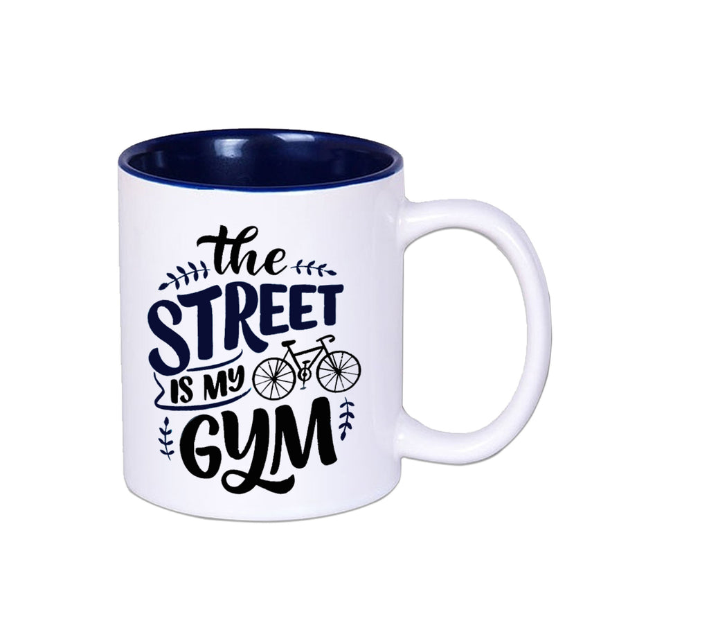 The Street Is My Gym Inside Color Blue Mug 