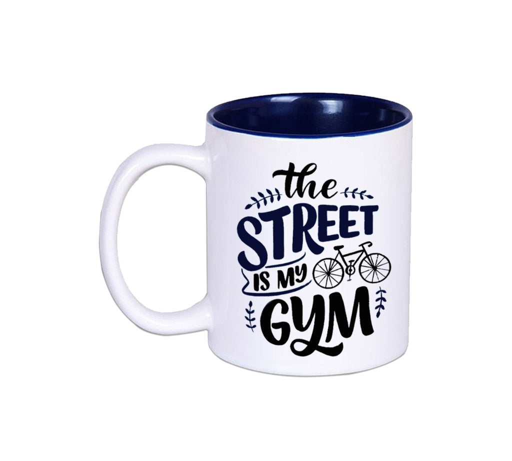 The Street Is My Gym Inside Color Blue Mug 