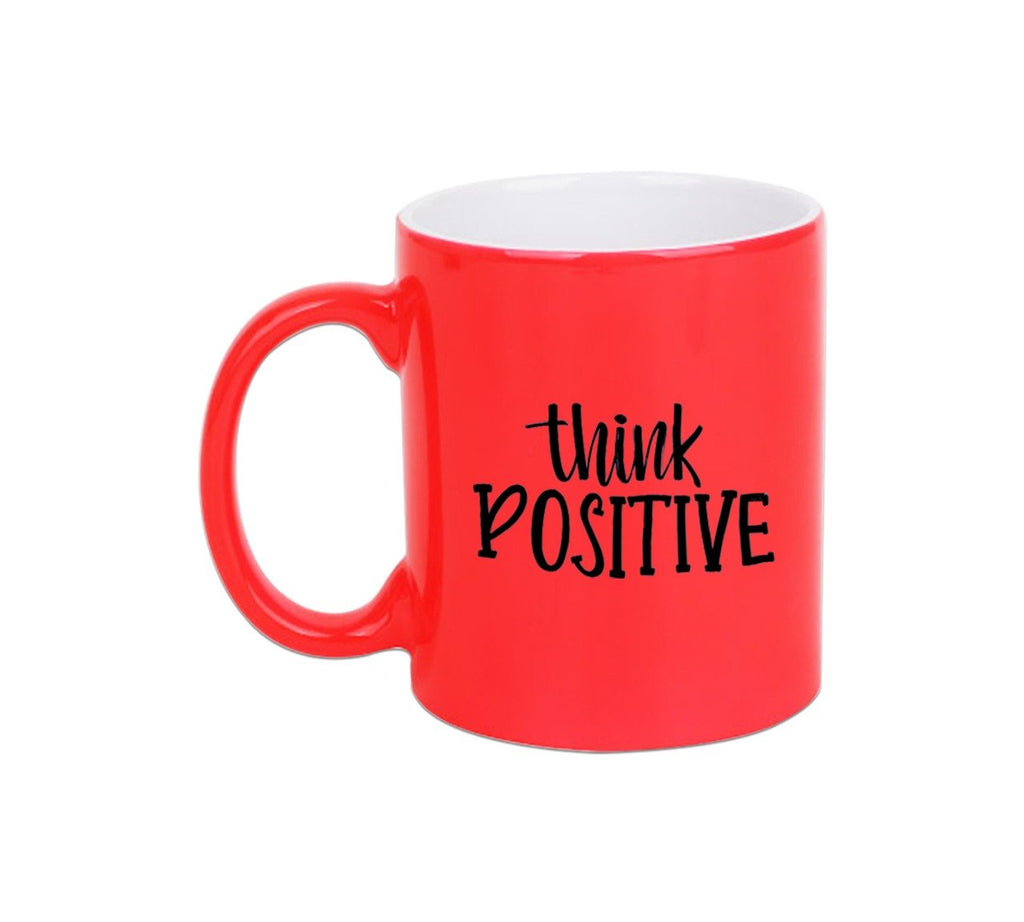 Think Positive Neon Orange Mug