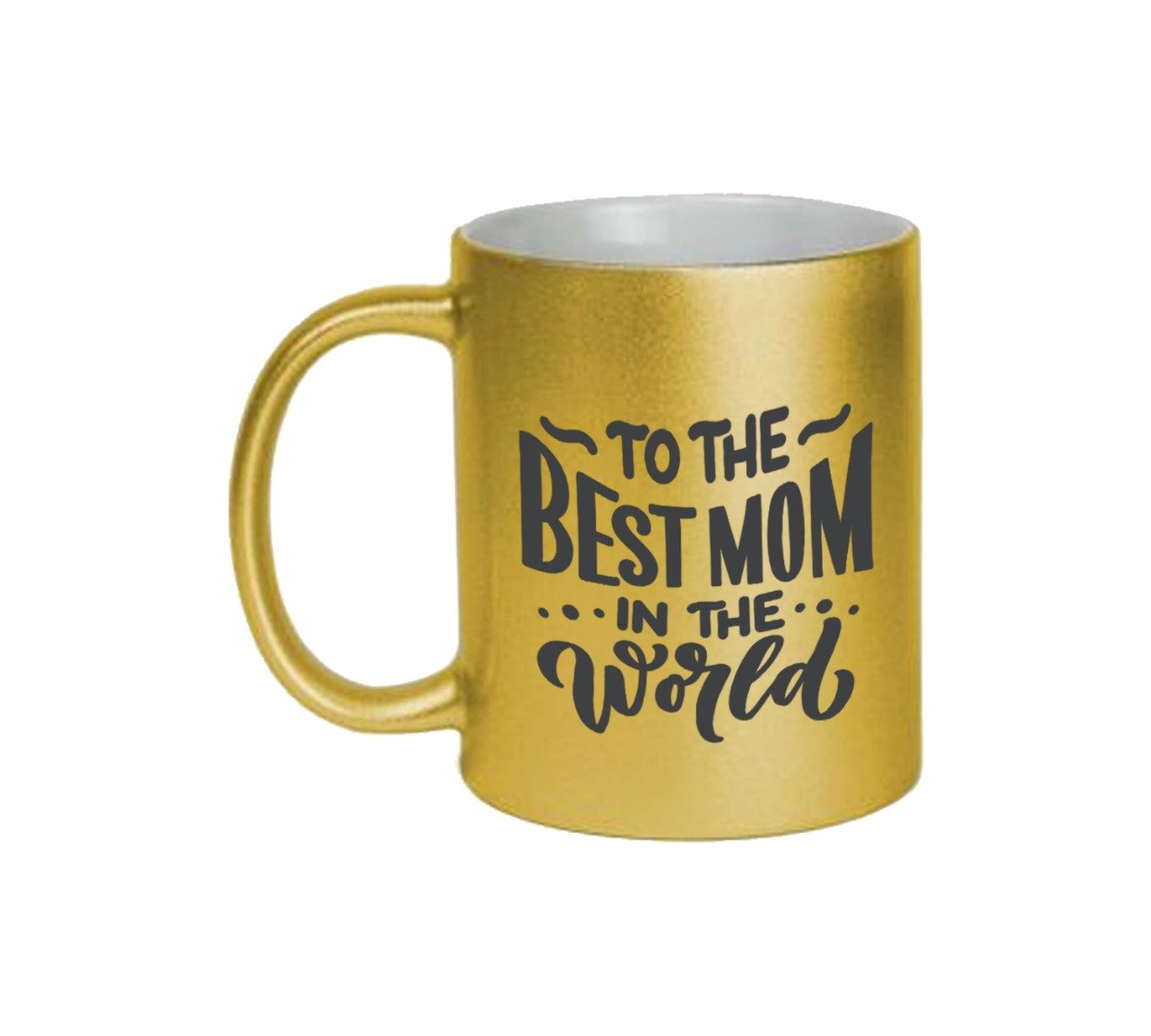 To The Best Mom In The World Golden Color Mug 