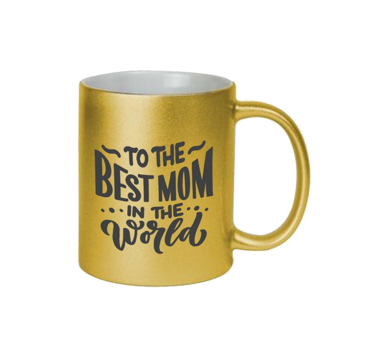 To The Best Mom In The World Golden Color Mug 