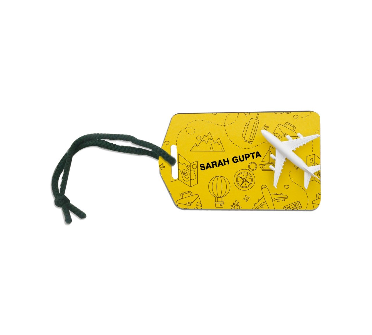 Travel MDF Luggage Tag With String 