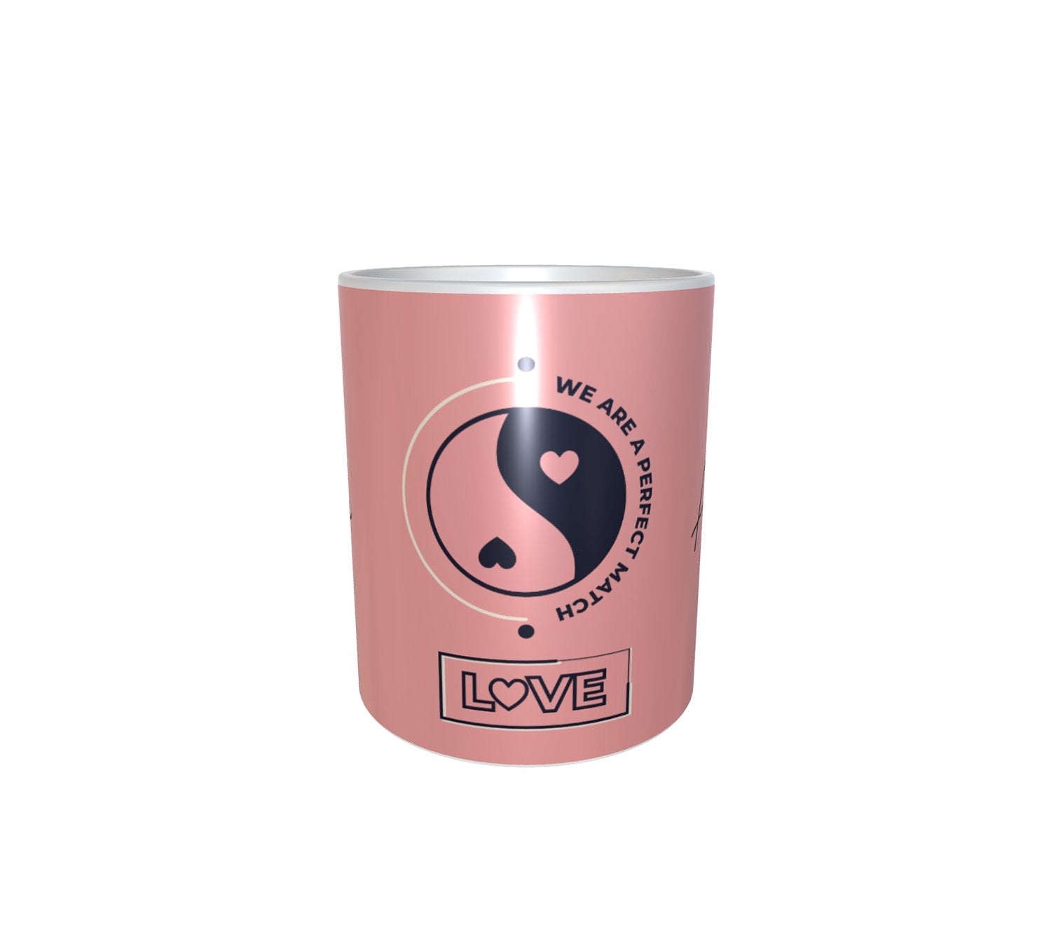 We Are A Perfect Match White Mug