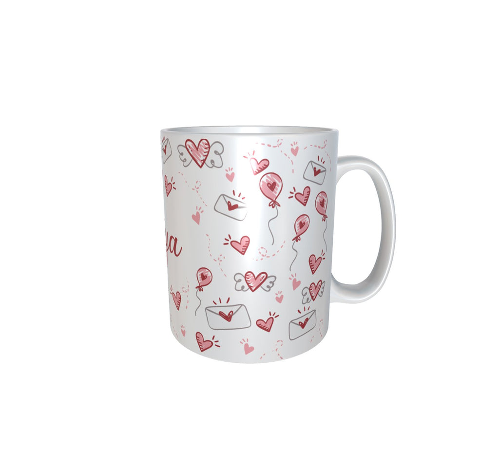 Love Letter Valentine Background White Mug