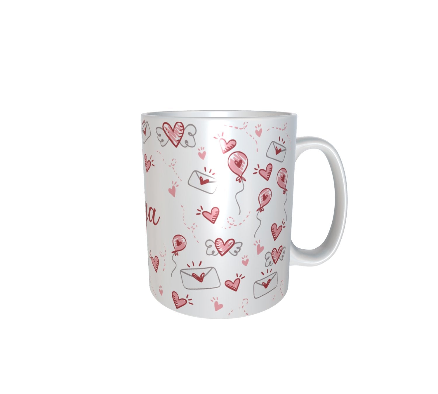 Love Letter Valentine Background White Mug