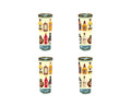 Set of 4 Whisky Liquor Bottles Design Shot Glass