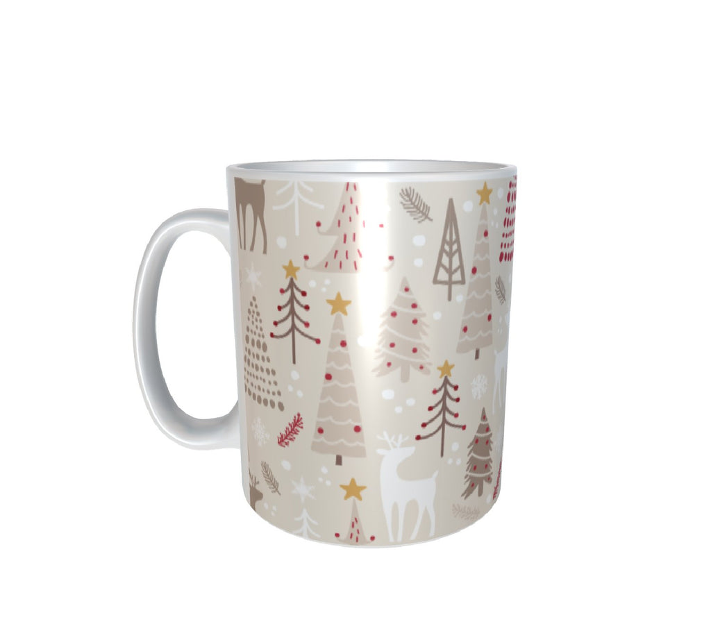 Winter Tree Pattern White Mug 