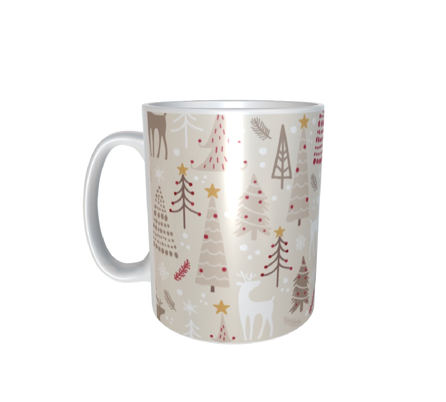 Winter Tree Pattern White Mug 