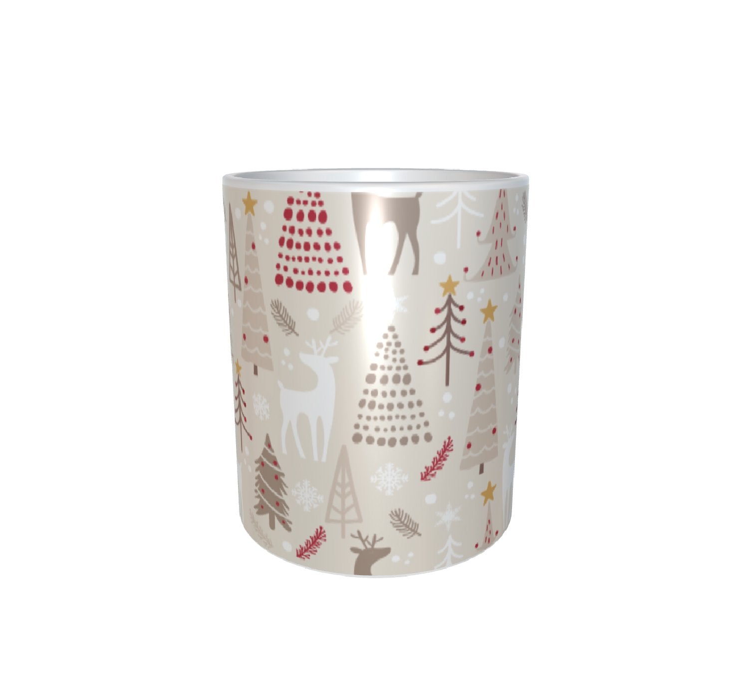 Winter Tree Pattern White Mug 