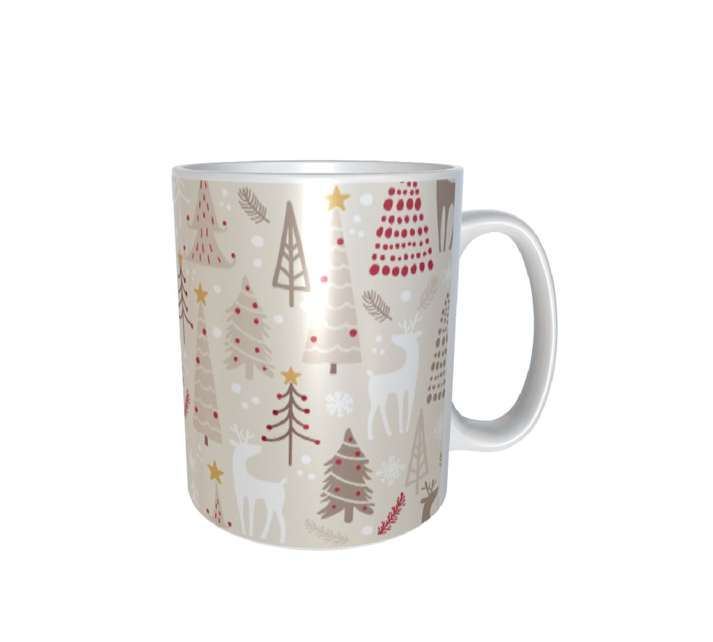 Winter Tree Pattern White Mug 