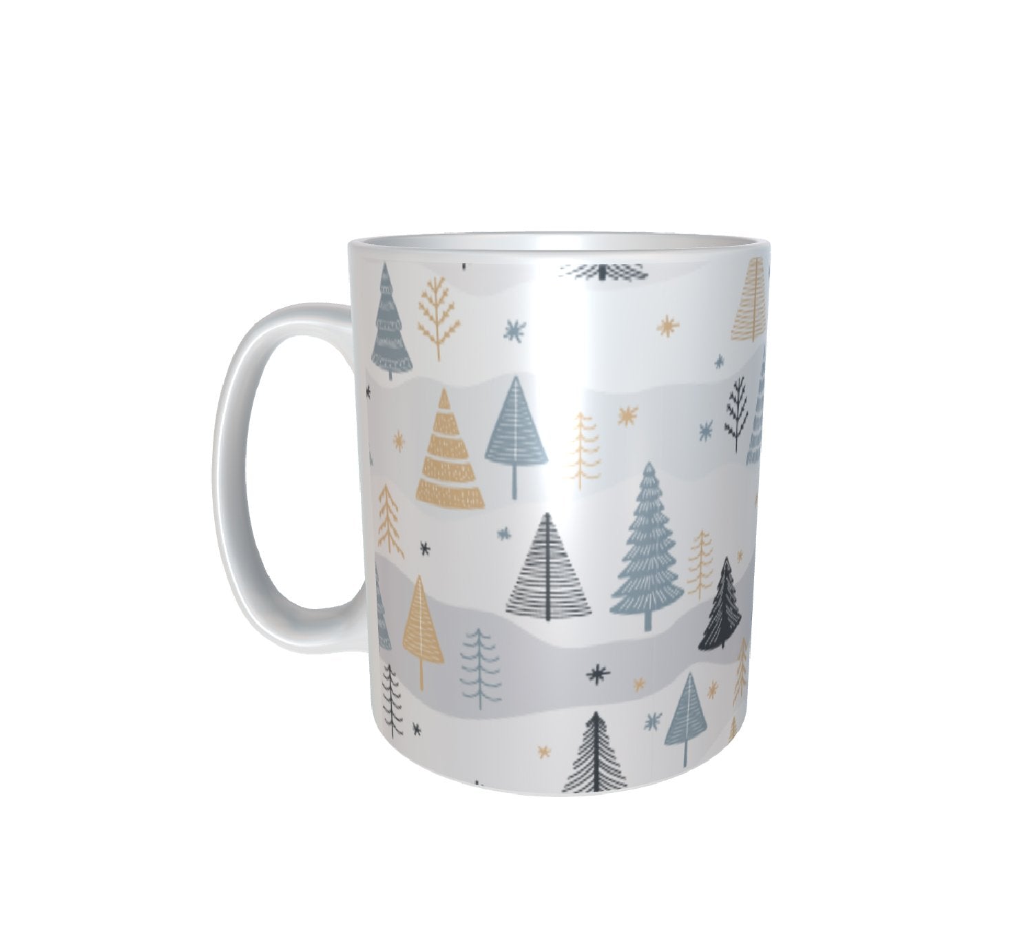 Winter Woodland Pattern White Mug 