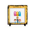 Personalised and Customised World Teacher's Day Rock slate With Plastic Stand