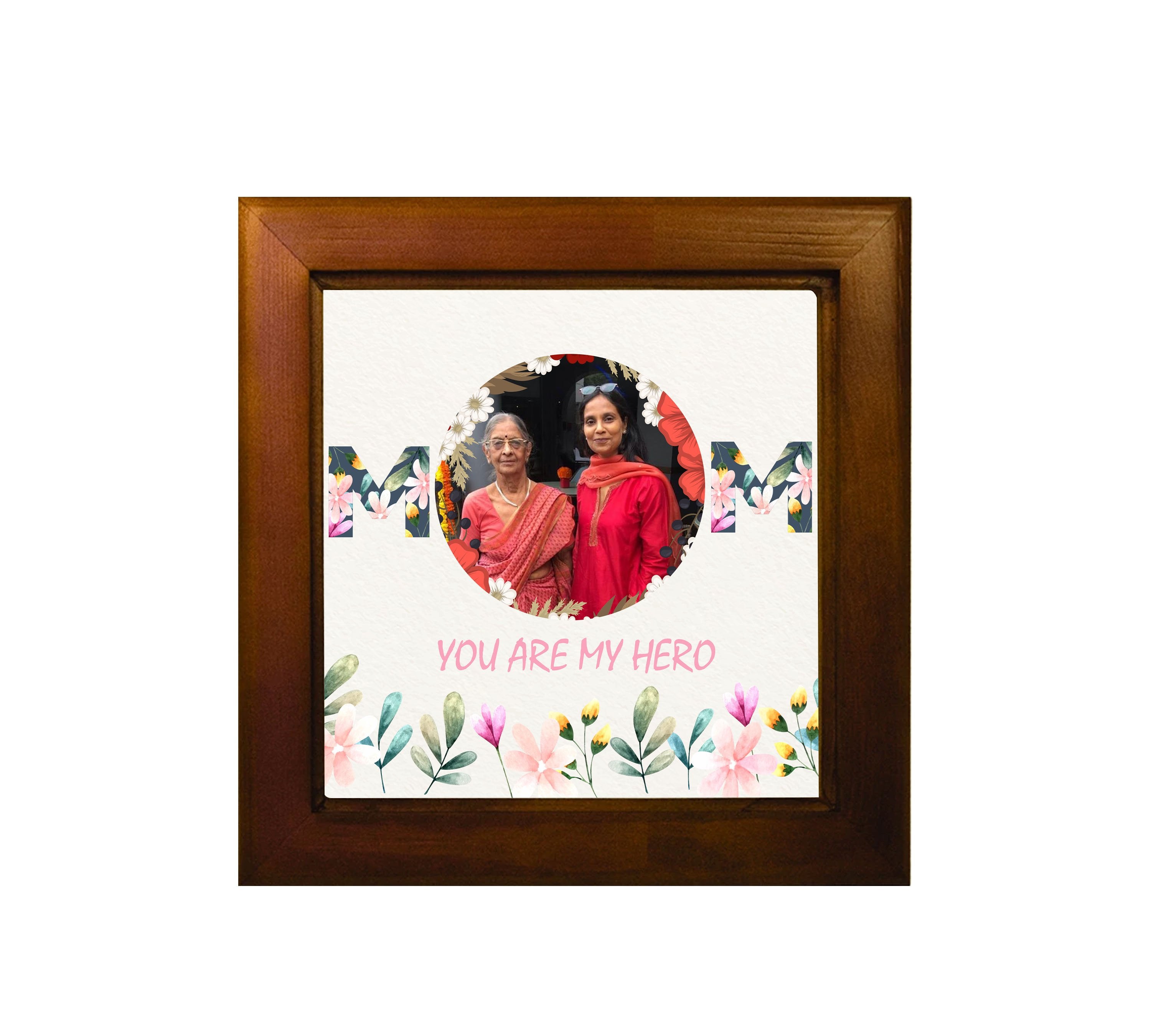 You Are My Hero Create Your Own Ceramic Tile With Wooden Frame