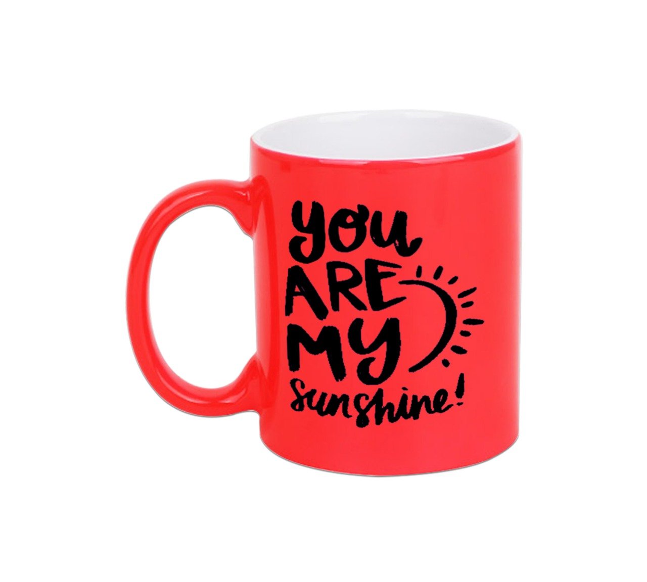 You Are My Sunshine Neon Orange Mug